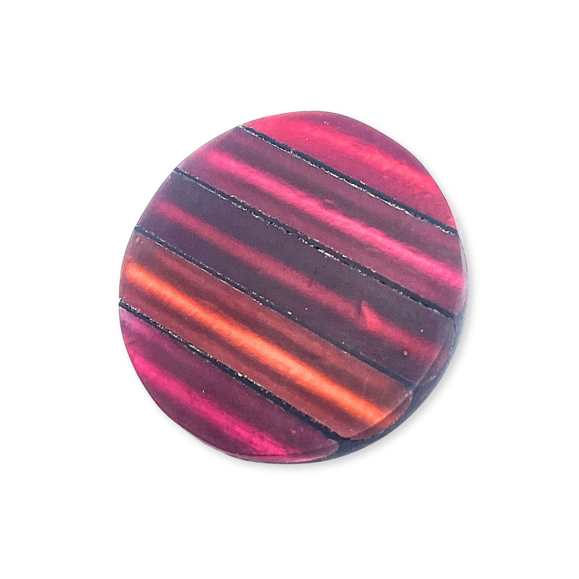 Maple Geometric Circles Matte Brooch