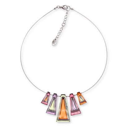 Sherbet Aluminium Triangles Shiny Necklace