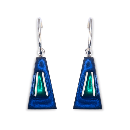 Pacific Aluminium Triangles Shiny Creole Earrings