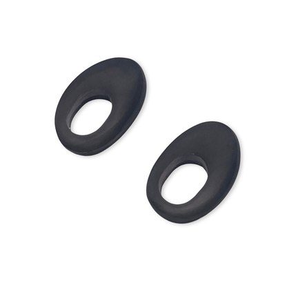 Black Hollow Nuggets Matte Stud Earrings
