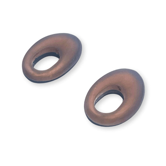 Nougat Hollow Nuggets Matte Stud Earrings