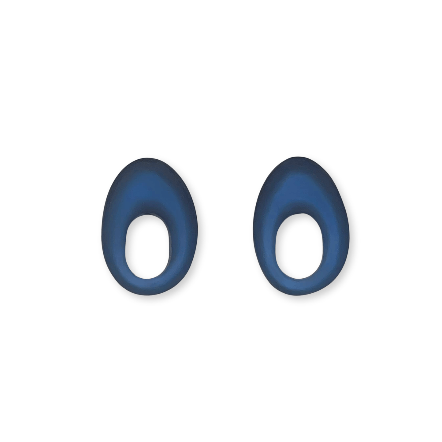 Pacific Hollow Nuggets Matte Stud Earrings