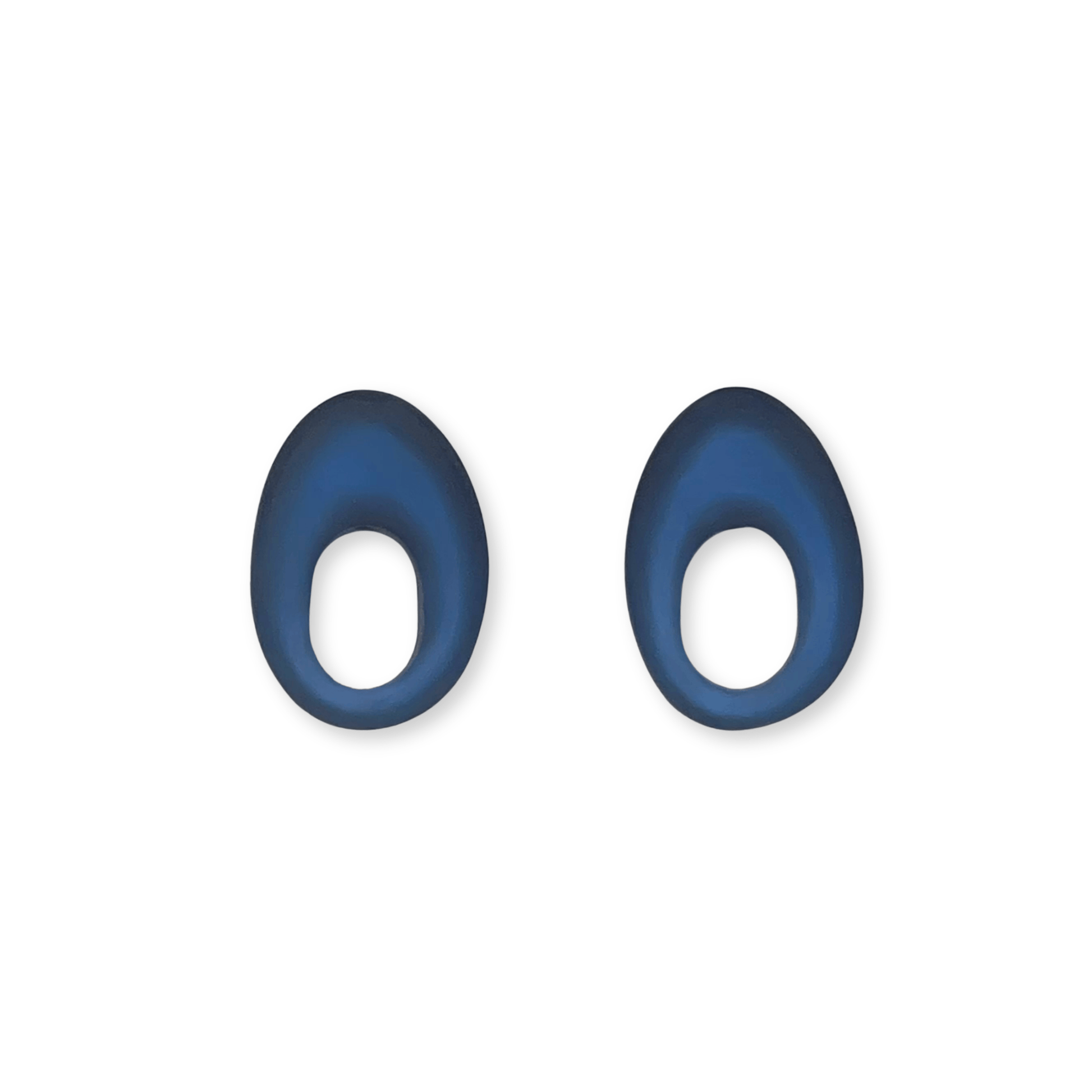 Pacific Hollow Nuggets Matte Stud Earrings