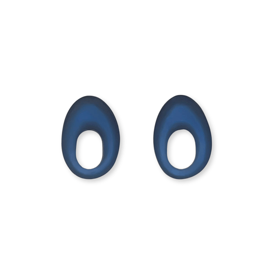 Pacific Hollow Nuggets Matte Stud Earrings