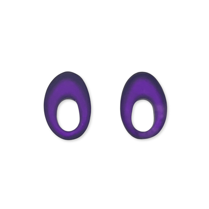 Peacock Hollow Nuggets Matte Stud Earrings