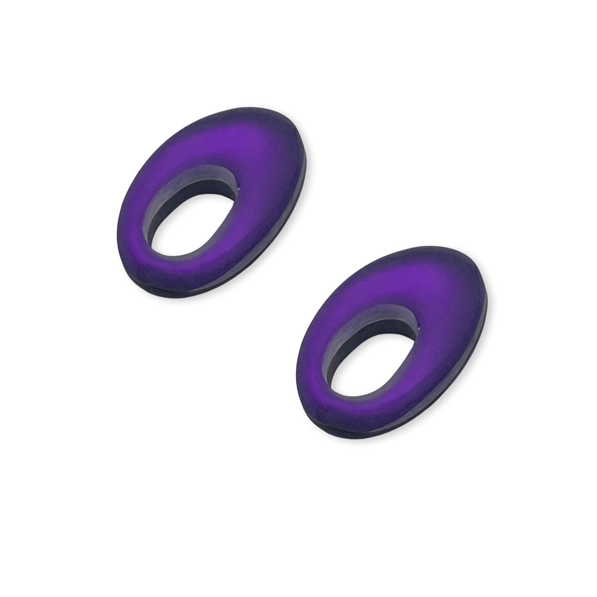 Peacock Hollow Nuggets Matte Stud Earrings
