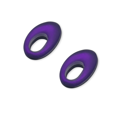 Peacock Hollow Nuggets Matte Stud Earrings
