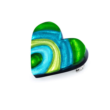Neptune Heart Swirl Shiny Brooch | The Jewellery Stop