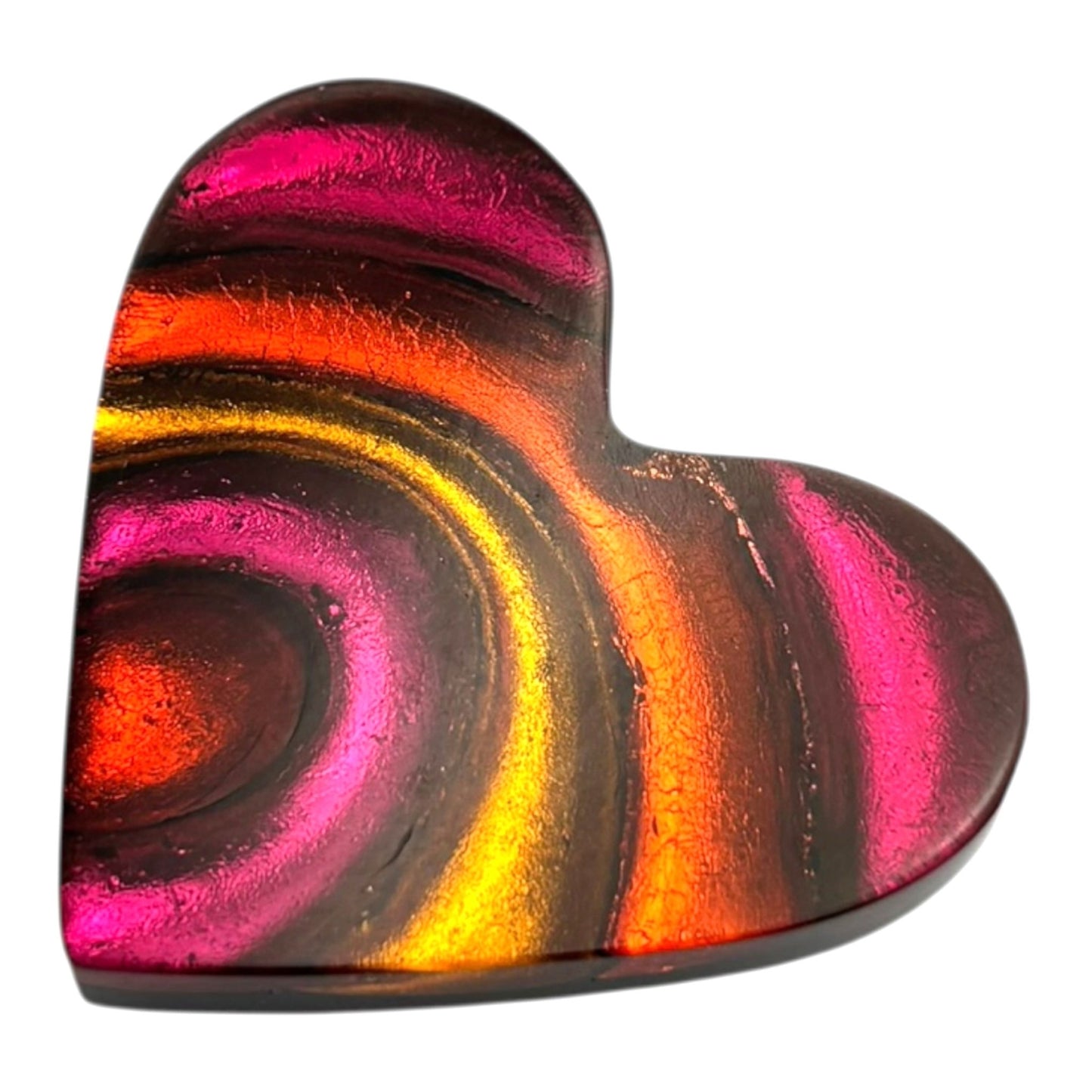 Tropical Heart Swirl Shiny Brooch | The Jewellery Stop