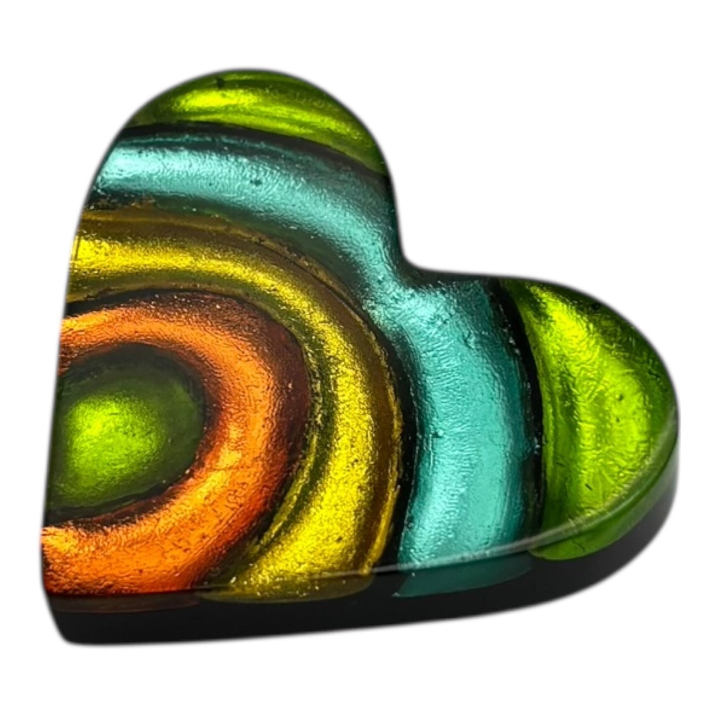 Zest Heart Swirl Shiny Brooch | The Jewellery Stop