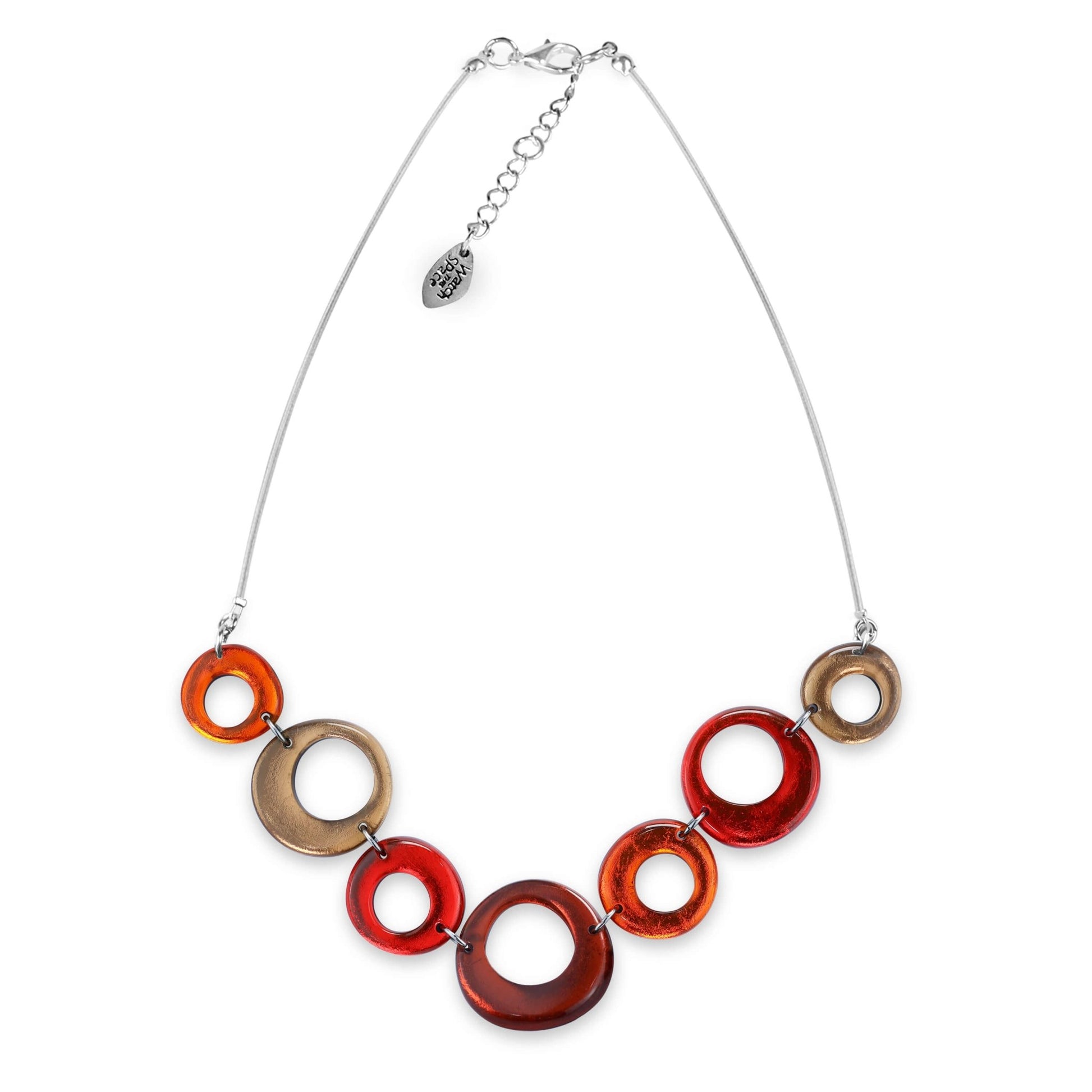 Chilli Hollow Circles Shiny Large Necklace | The Jewellery Stop