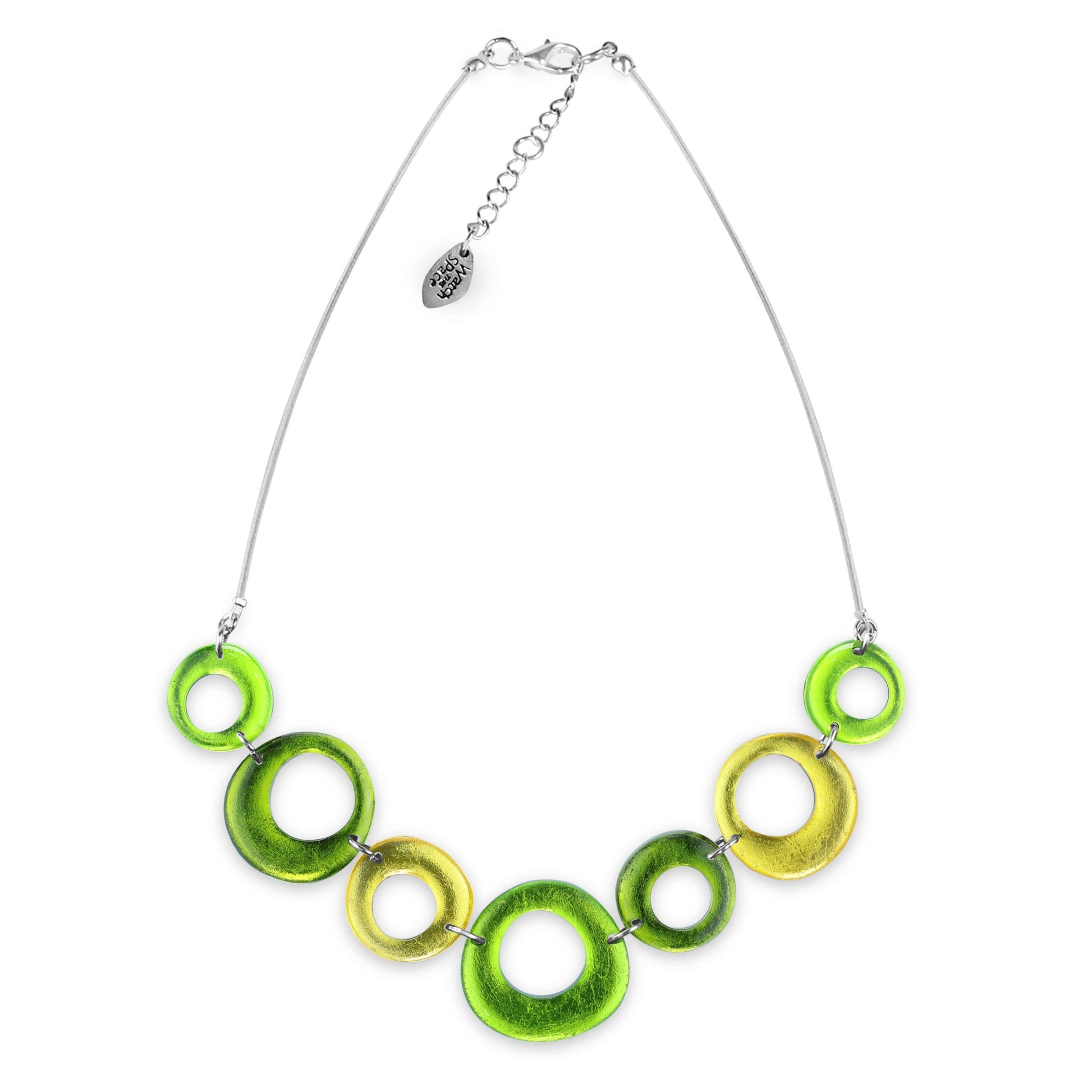 Citrus Hollow Circles Shiny Large Necklace | The Jewellery Stop