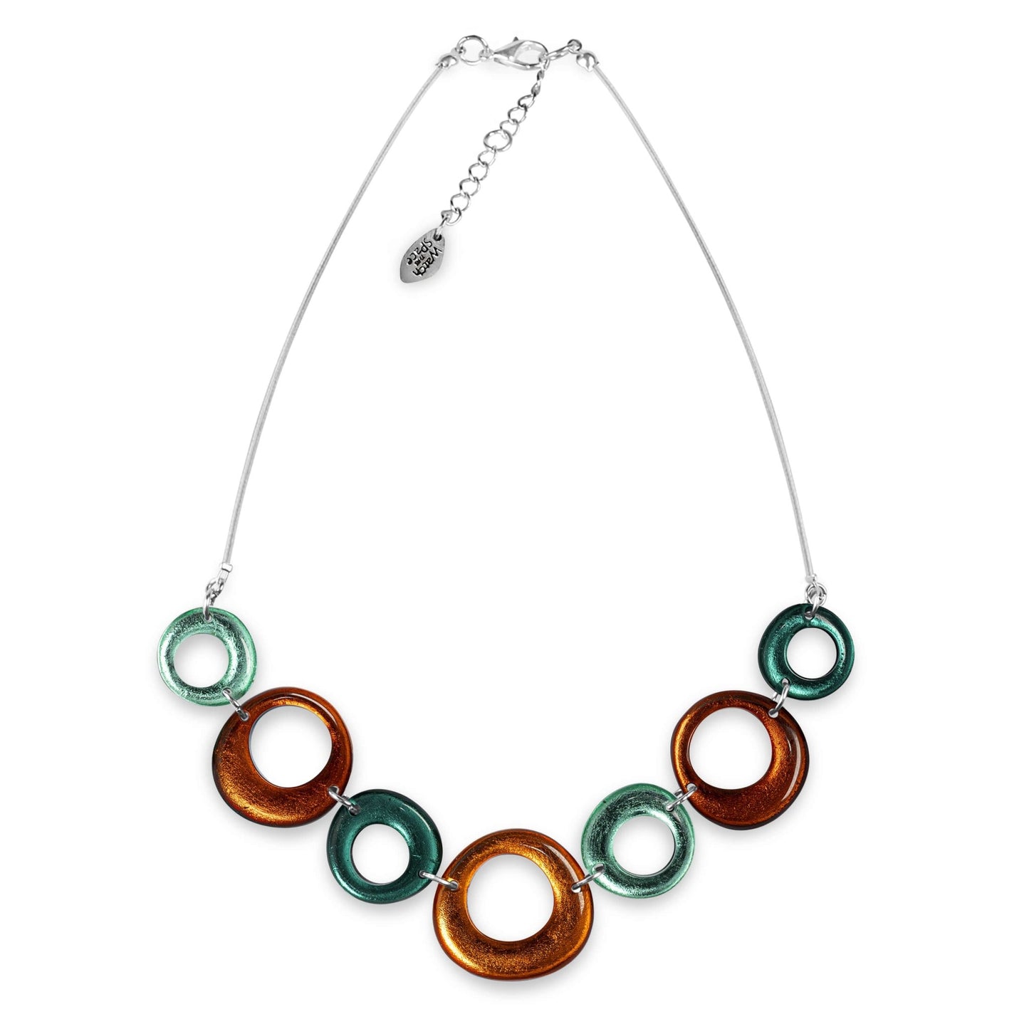 Morocco Hollow Circles Shiny Large Necklace | The Jewellery Stop