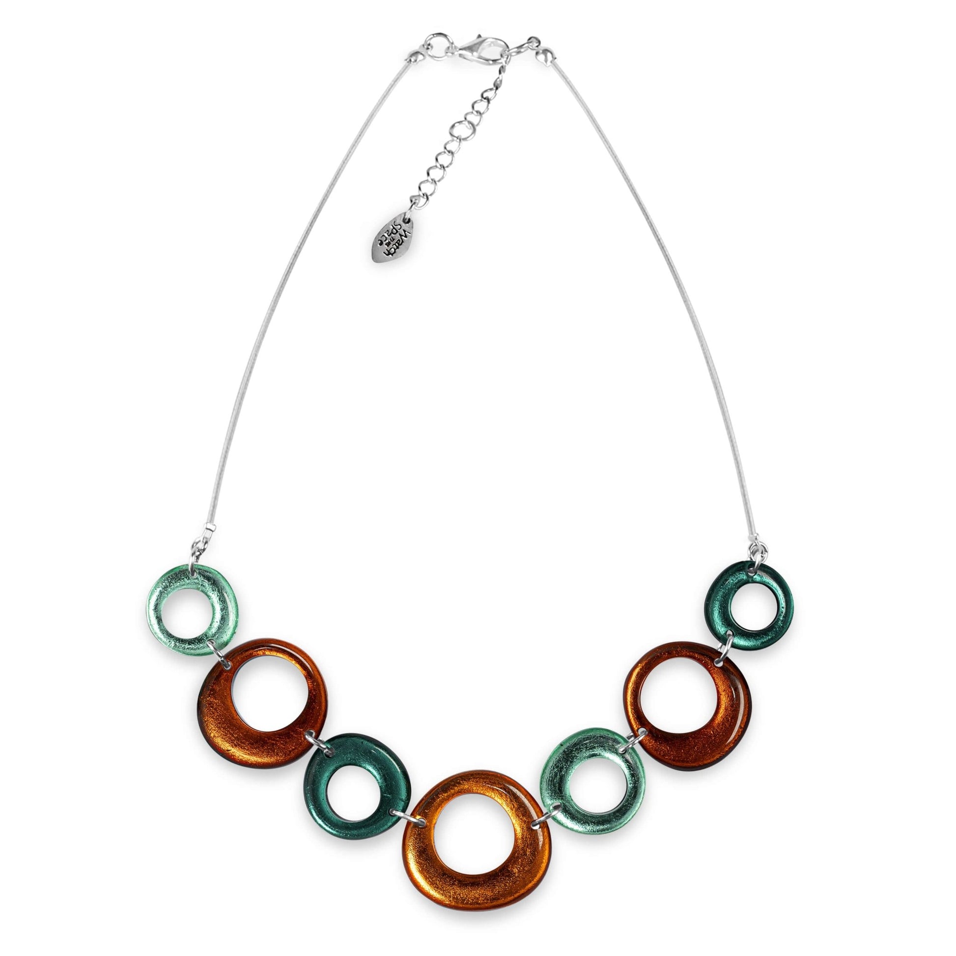 Morocco Hollow Circles Shiny Large Necklace | The Jewellery Stop