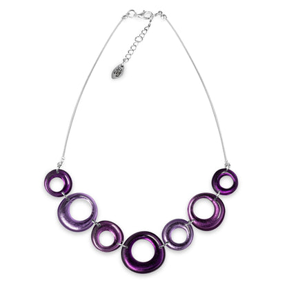 Sweetpea Hollow Circles Shiny Large Necklace | The Jewellery Stop