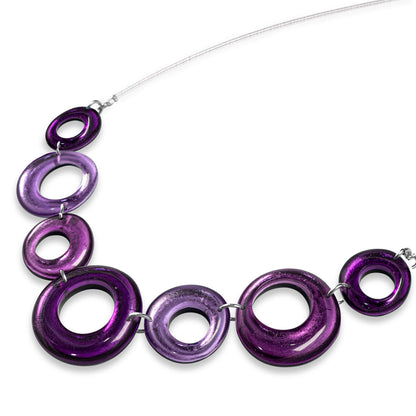 Sweetpea Hollow Circles Shiny Large Necklace | The Jewellery Stop