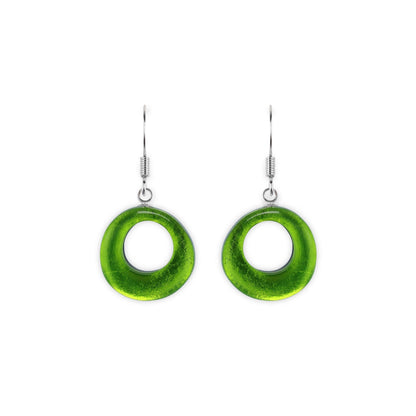 Citrus Hollow Circles Shiny Fish Hook Earrings | The Jewellery Stop