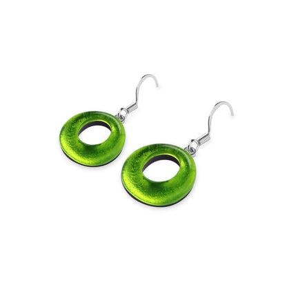Citrus Hollow Circles Shiny Fish Hook Earrings | The Jewellery Stop