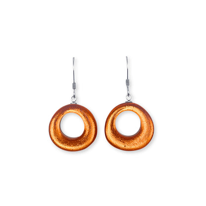 Morocco Hollow Circles Shiny Fish Hook Earrings