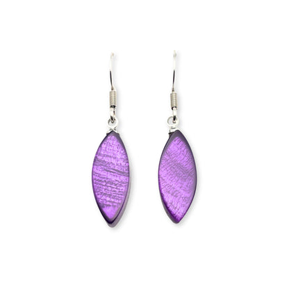 Peacock Petal Shiny Fish Hook Earrings