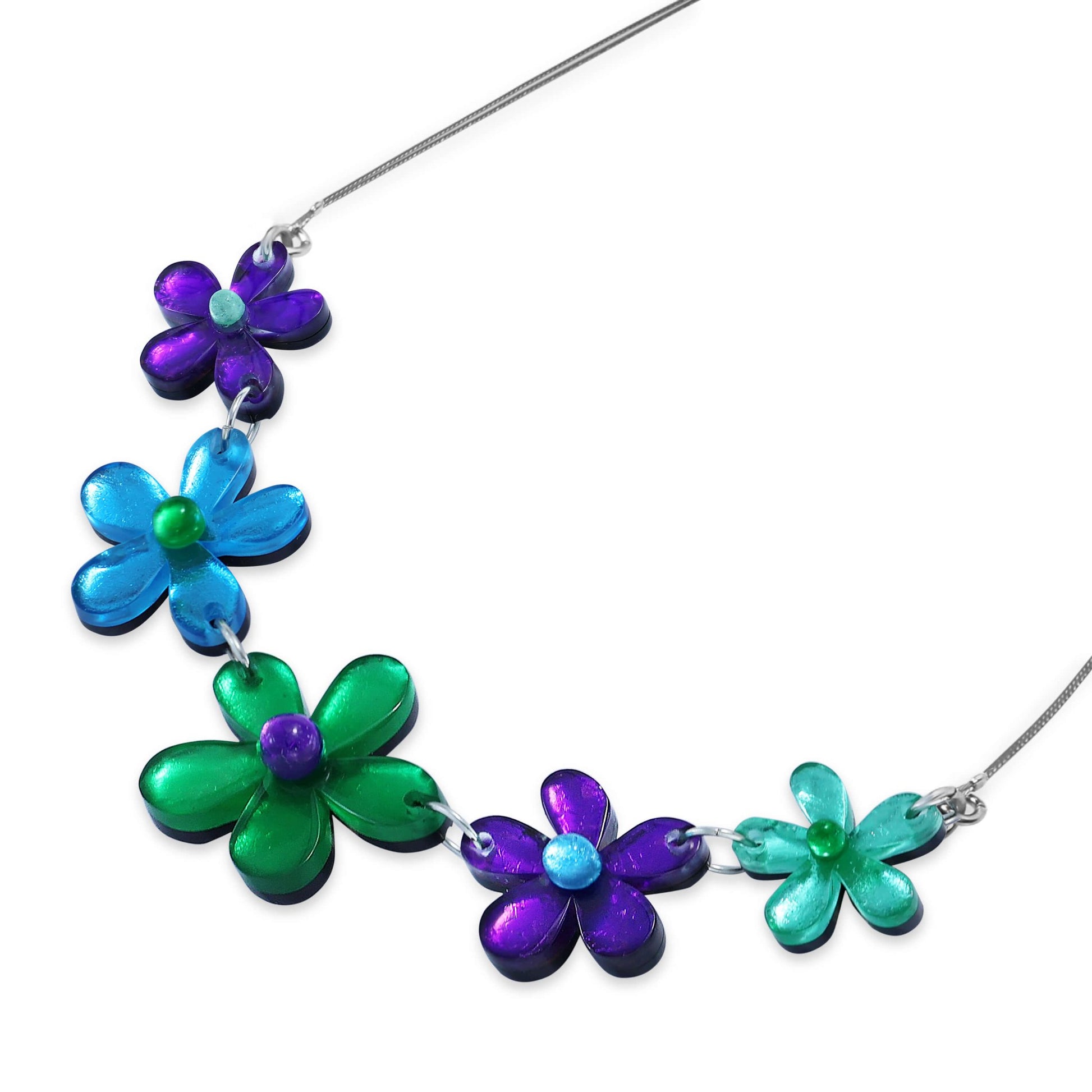 Aurora Flower Shiny Necklace | The Jewellery Stop