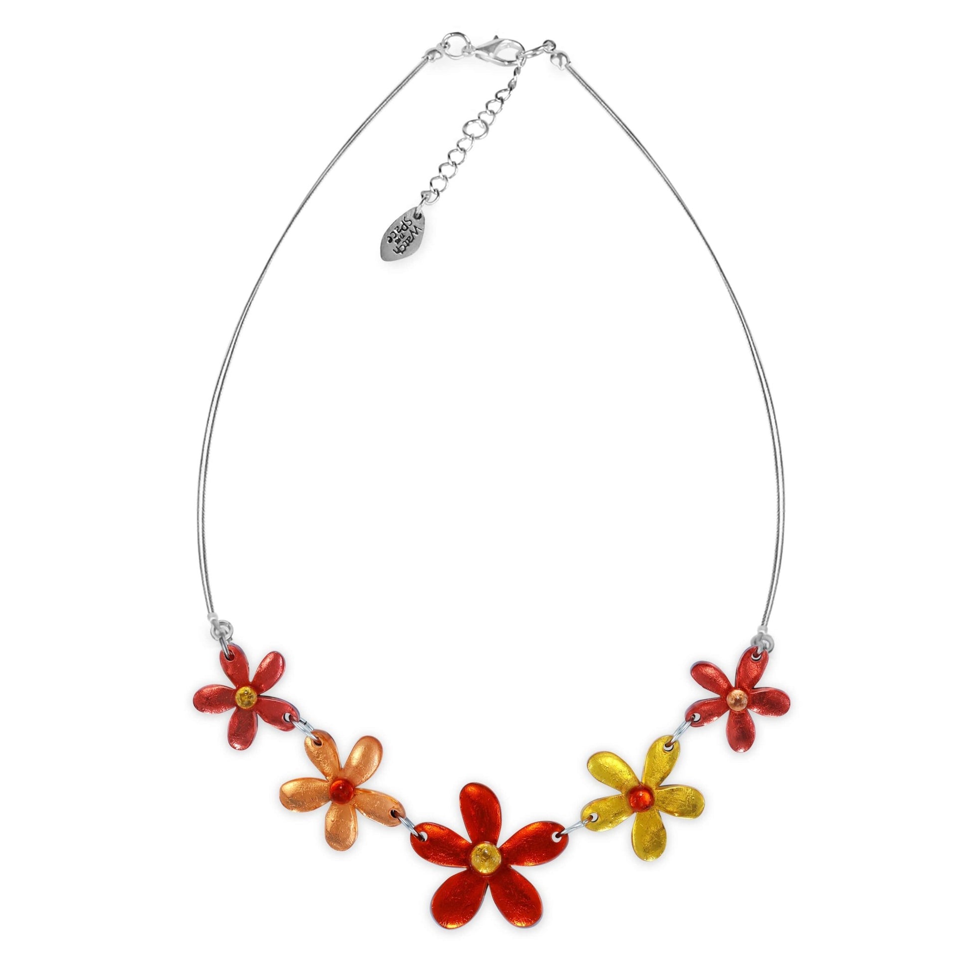 Terracotta Flower Shiny Necklace | The Jewellery Stop