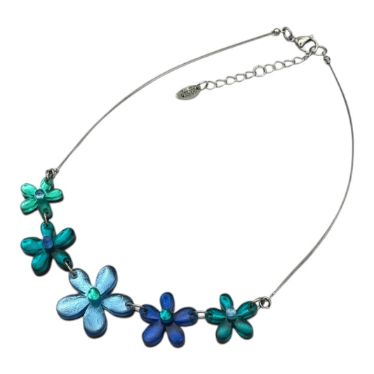 Crystal Flower Shiny Necklace | The Jewellery Stop