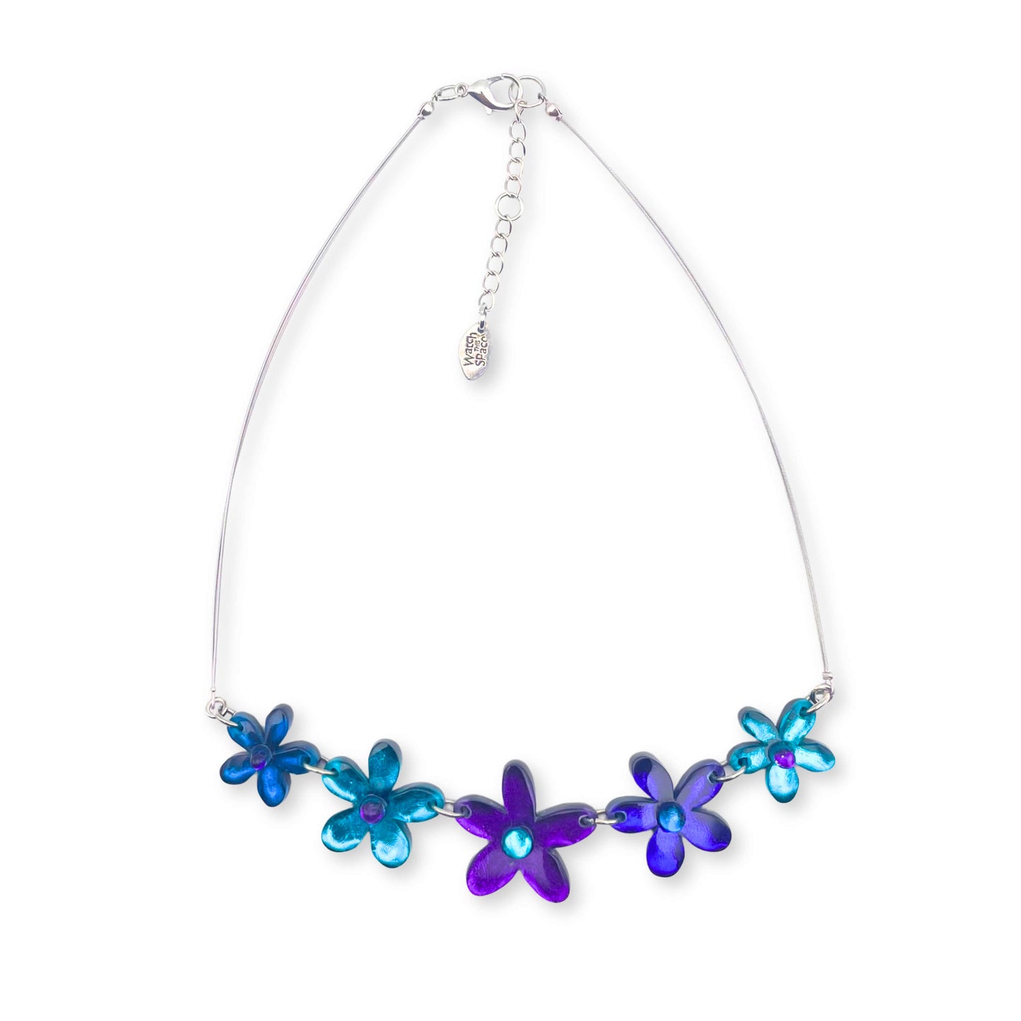 Peacock Flower Shiny Necklace