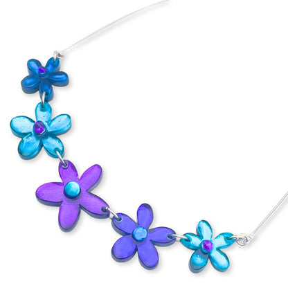 Peacock Flower Shiny Necklace