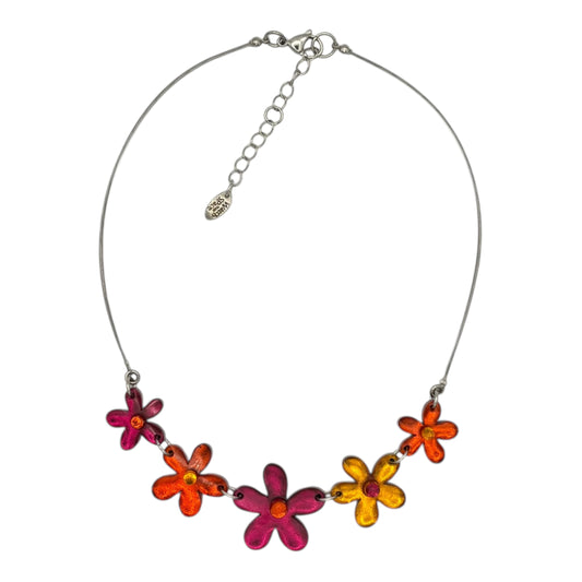 Tropical Flower Shiny Necklace