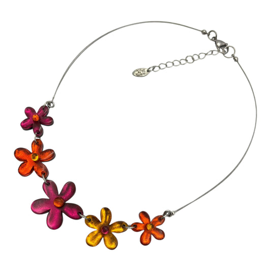 Tropical Flower Shiny Necklace