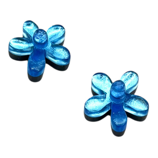 Crystal Flower Shiny Stud Earrings | The Jewellery Stop