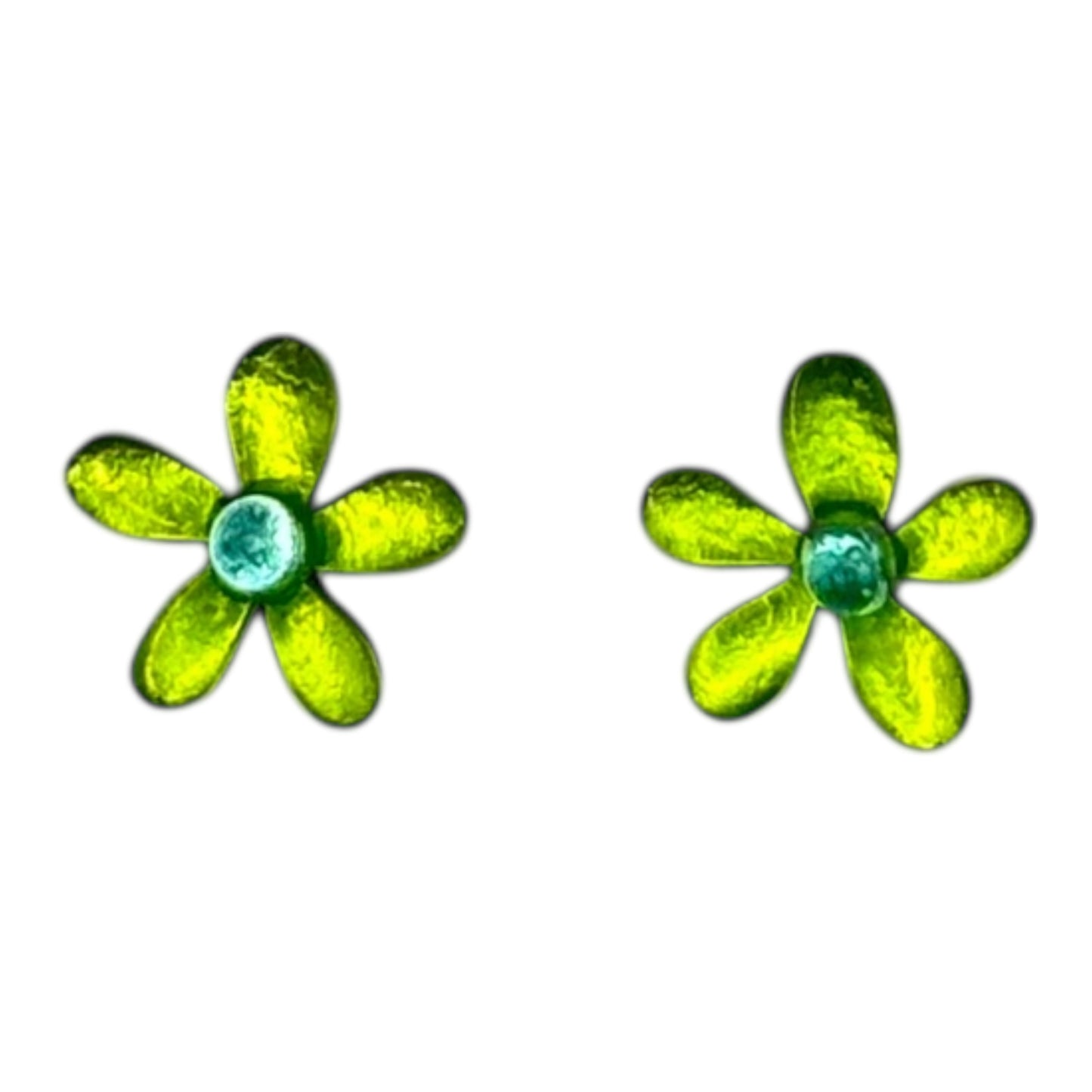 Zest Flower Shiny Stud Earrings