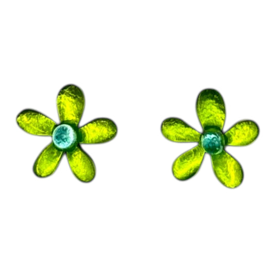 Zest Flower Shiny Stud Earrings