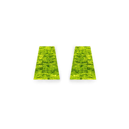 Lime Aztec Shiny Large Stud Earrings | The Jewellery Stop