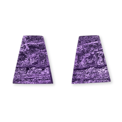 Purple Aztec Shiny Large Stud Earrings
