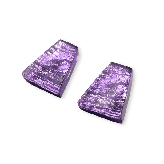 Purple Aztec Shiny Large Stud Earrings