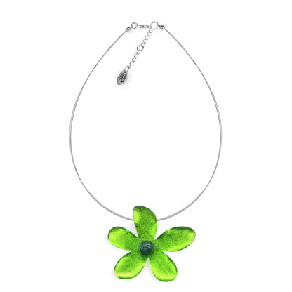 Lime Flower Shiny Large Pendant | The Jewellery Stop