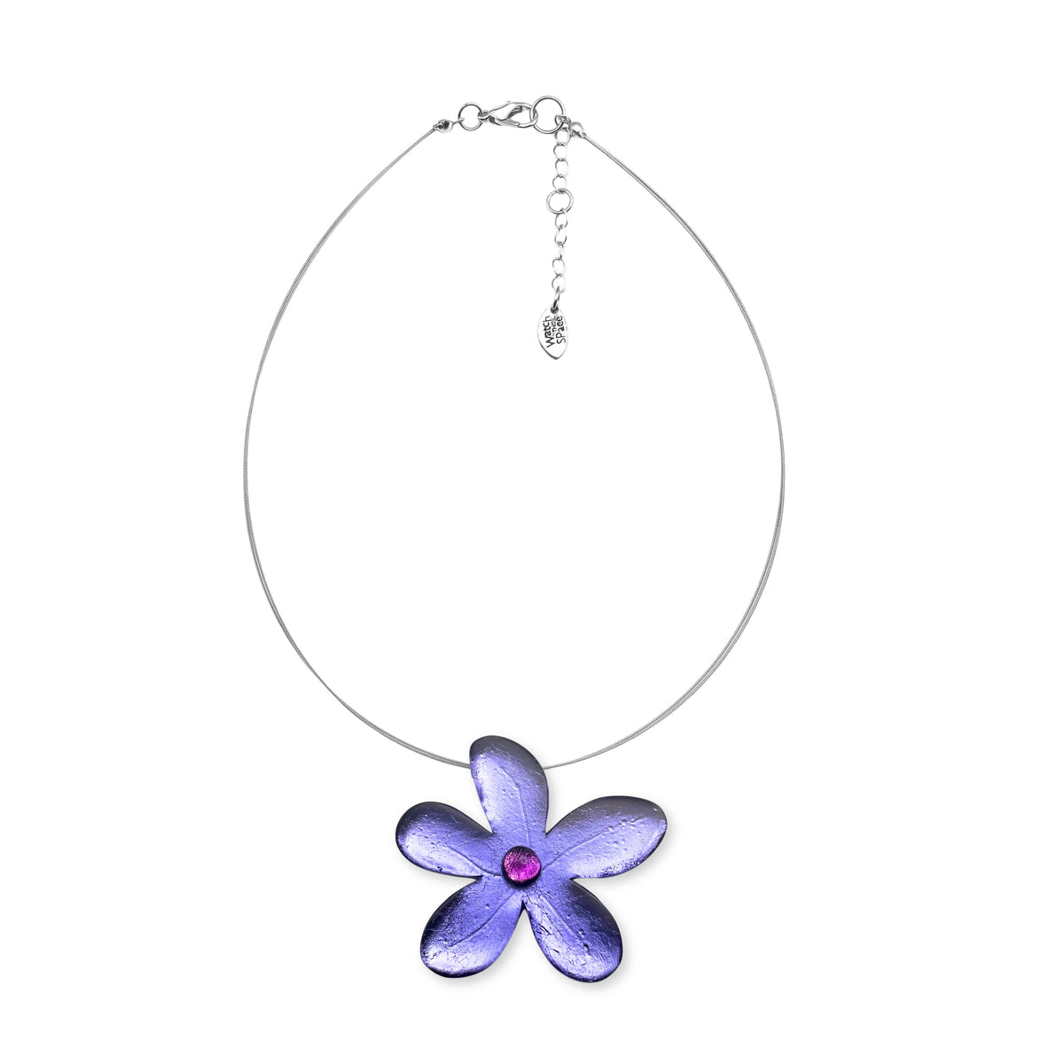 Lilac Flower Shiny Large Pendant