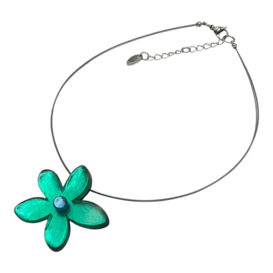 Mint Flower Shiny Large Pendant | The Jewellery Stop