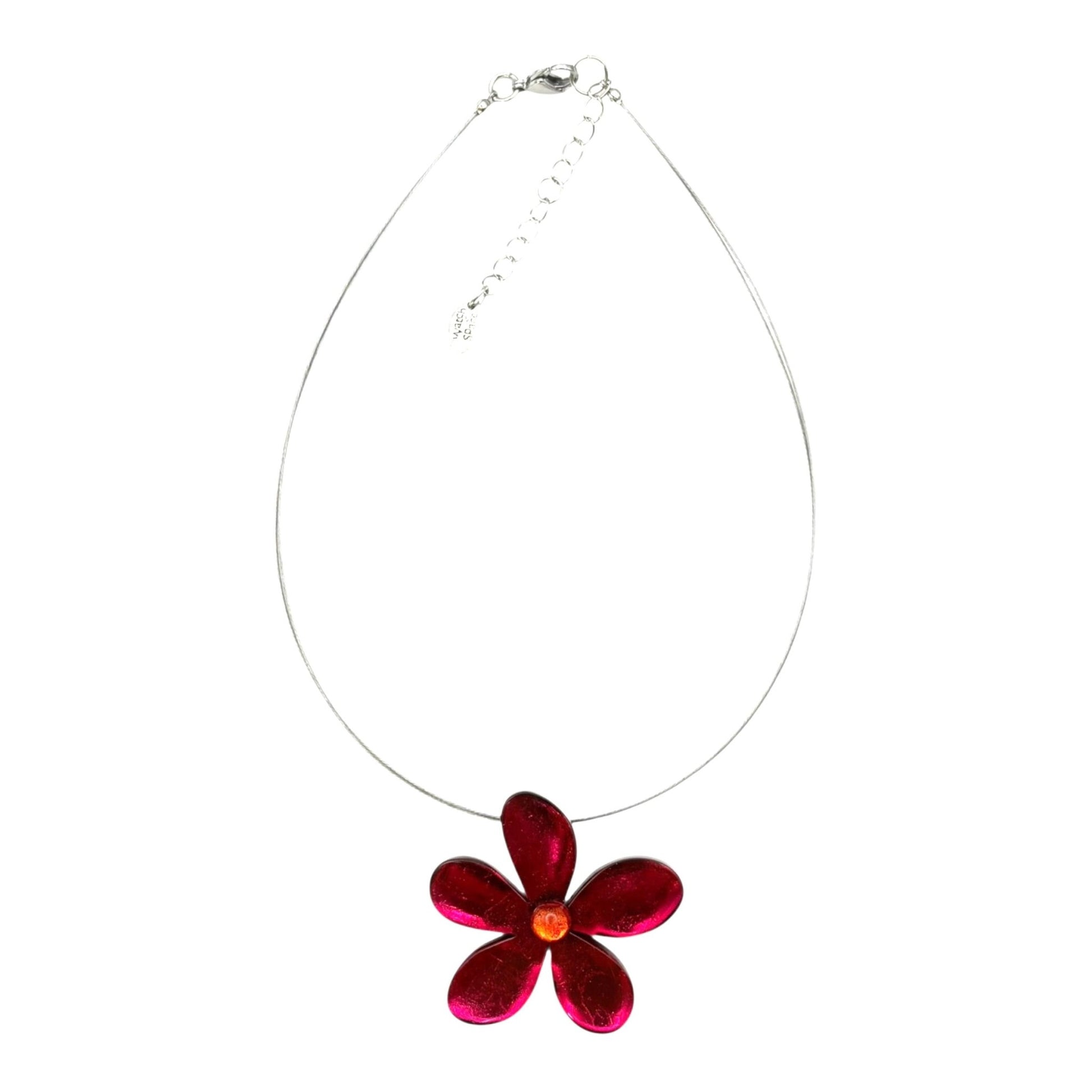Tropical Flower Shiny Large Pendant | The Jewellery Stop
