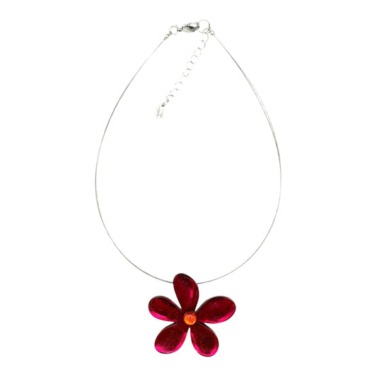 Tropical Flower Shiny Large Pendant | The Jewellery Stop