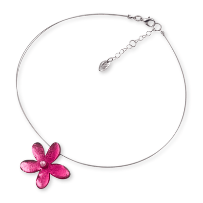 Flamingo Flower Shiny Small Pendant