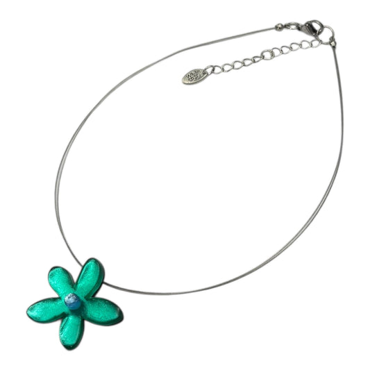 Mint Flower Shiny Small Pendant | The Jewellery Stop