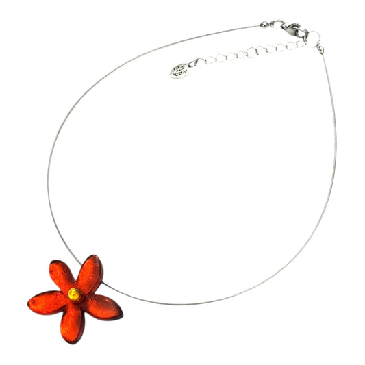 Sunset Flower Shiny Small Pendant | The Jewellery Stop