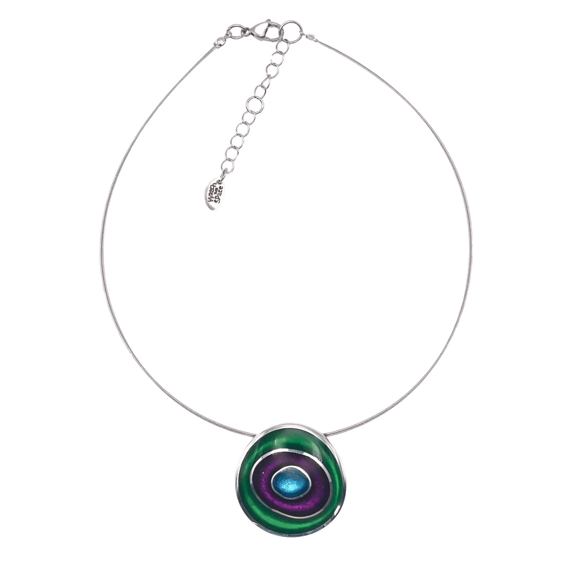 Aurora Organic Circles Shiny Pendant | The Jewellery Stop