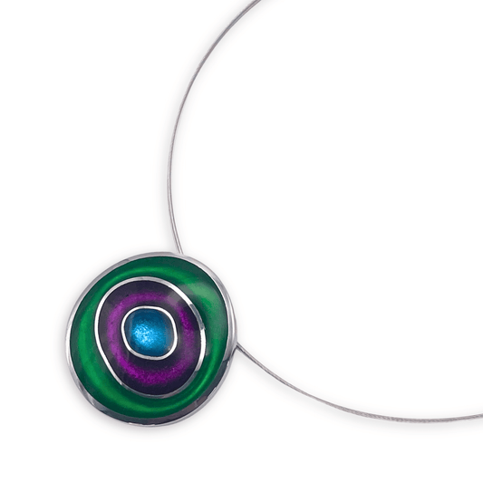 Aurora Organic Circles Shiny Pendant | The Jewellery Stop