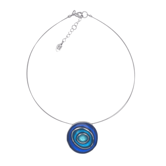 Turquoise Organic Circles Shiny Pendant | The Jewellery Stop