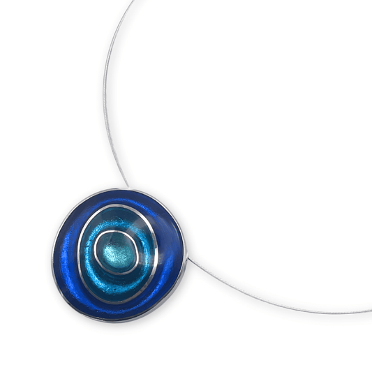 Turquoise Organic Circles Shiny Pendant | The Jewellery Stop