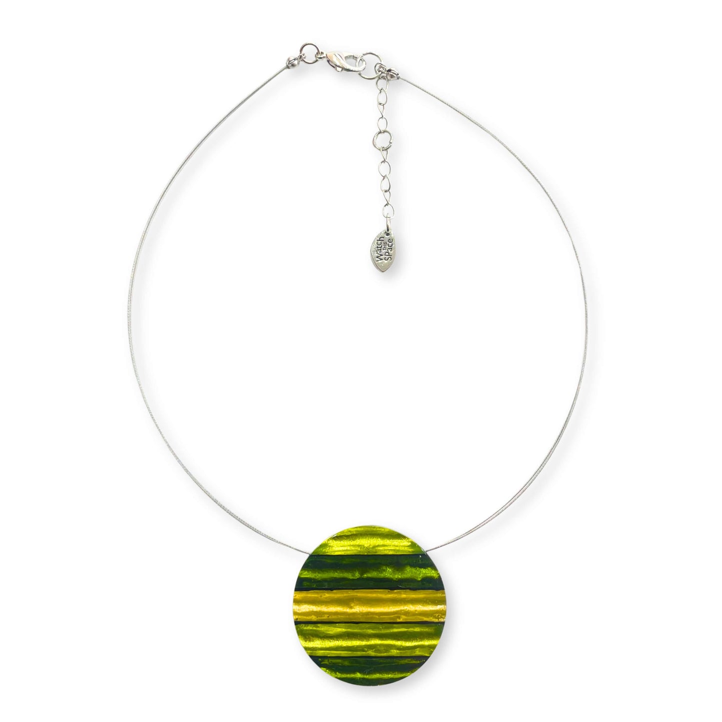 Citrus Geometric Circles Shiny Pendant